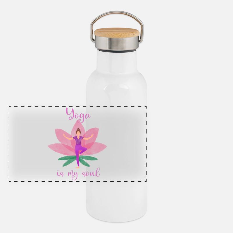 Yoga Gourde isotherme avec bouchon en bambou