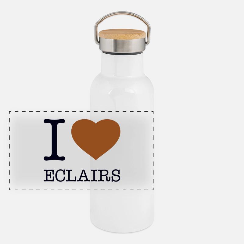 I LOVE ECLAIRS Panoramic Thermal Bottle with Bamboo Lid