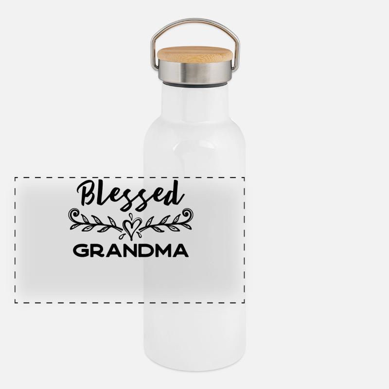 Großmutter Lieblingsoma Superoma Oma Statement Panorama Thermosflasche mit Bambusdeckel
