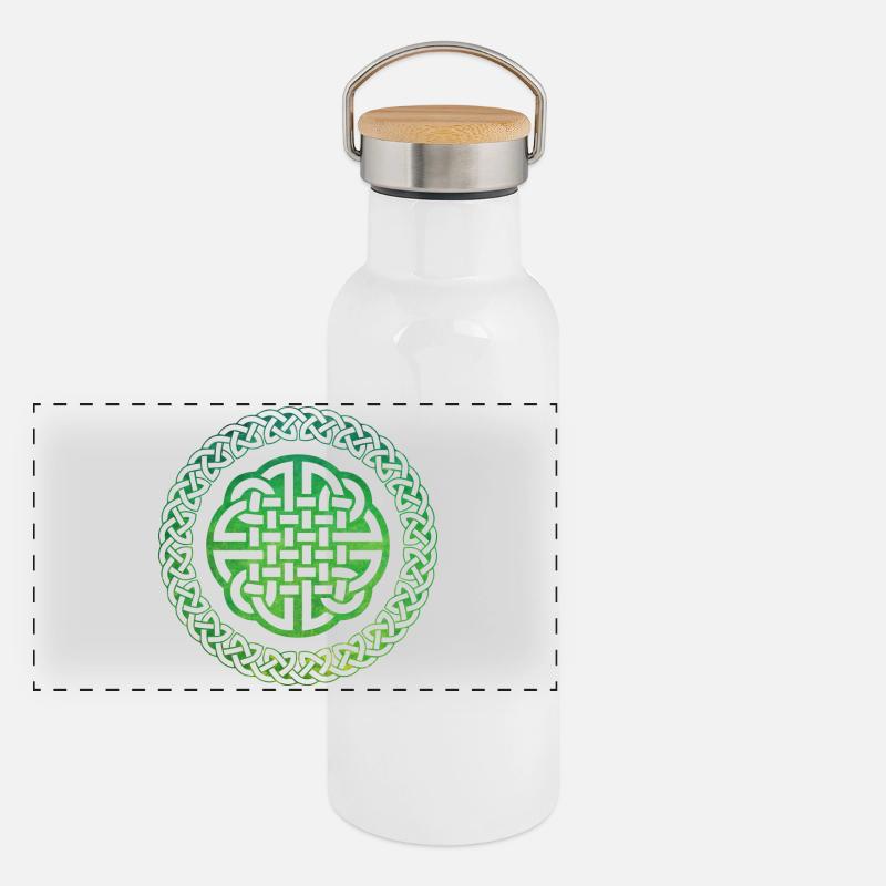 Celtic Knot Panorama Thermosflasche mit Bambusdeckel