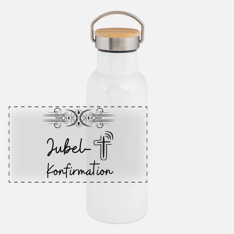 Jubelkonfirmation feiern Konfirmationsjubiläum Panorama Thermosflasche mit Bambusdeckel