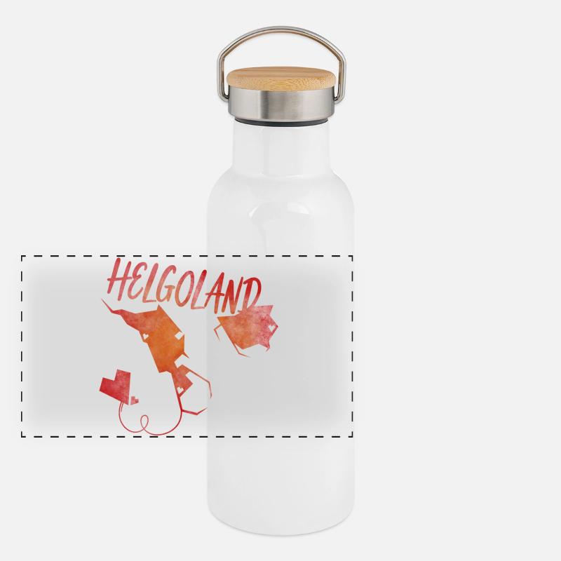 Panorama Thermosflasche mit Bambusdeckel