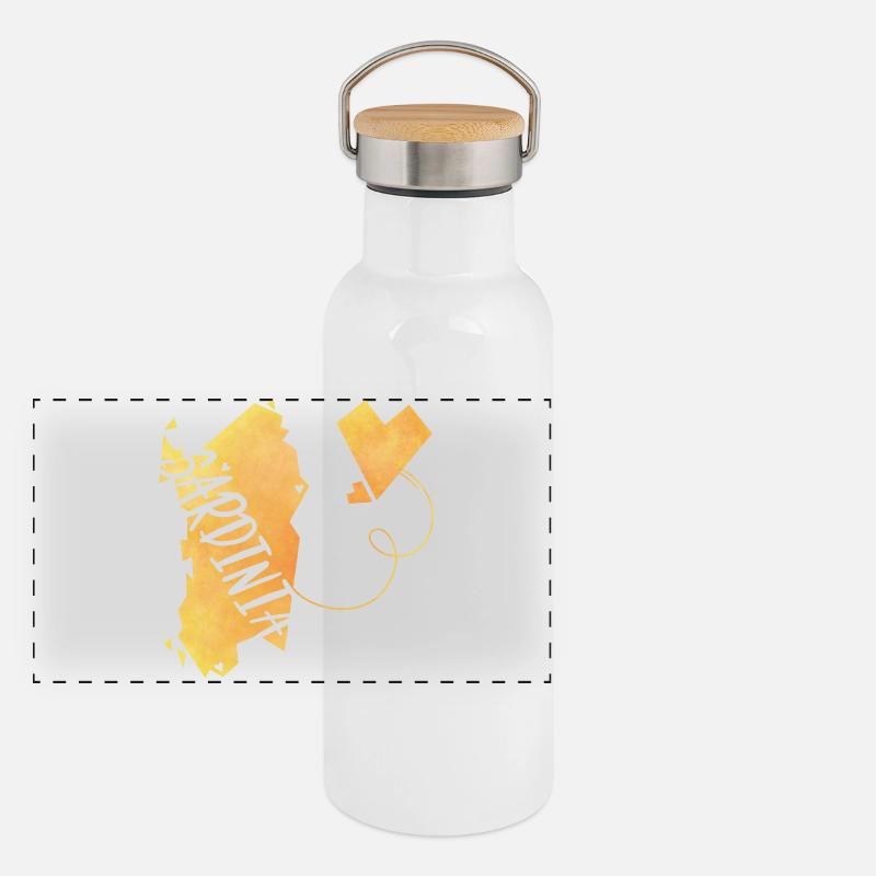 Gourde isotherme avec bouchon en bambou