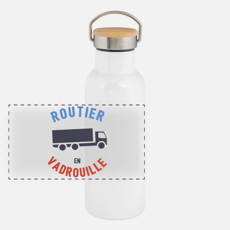 Routier en Vadrouille Gourde isotherme avec bouchon en bambou