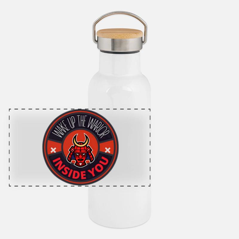 Réveille le Guerrier Intérieur Gourde isotherme avec bouchon en bambou