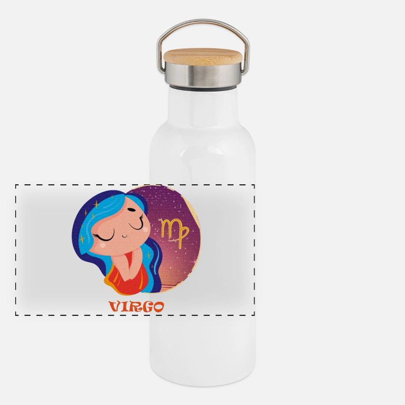 Panorama Thermosflasche mit Bambusdeckel