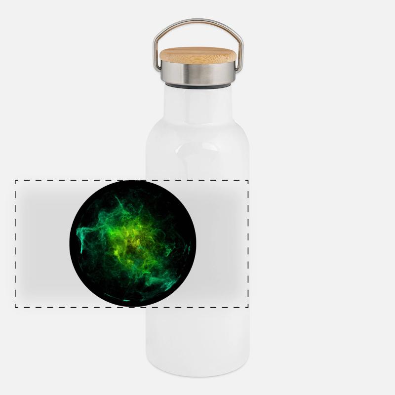 Gourde isotherme avec bouchon en bambou