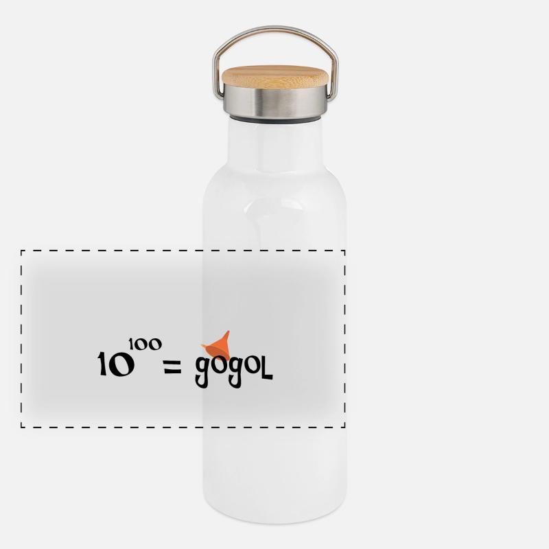 gogol Gourde isotherme avec bouchon en bambou