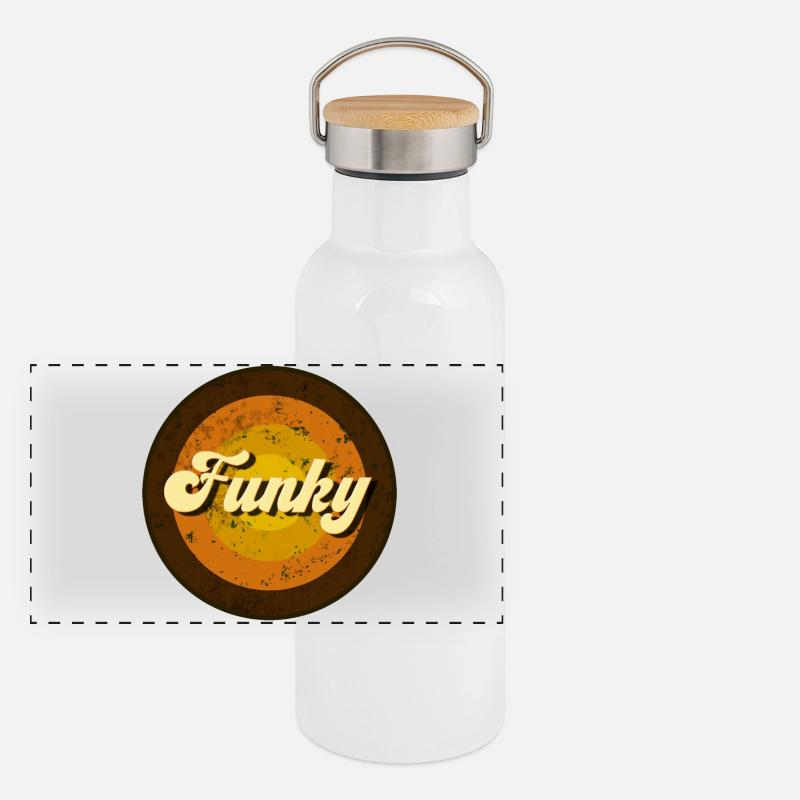 Panorama Thermosflasche mit Bambusdeckel