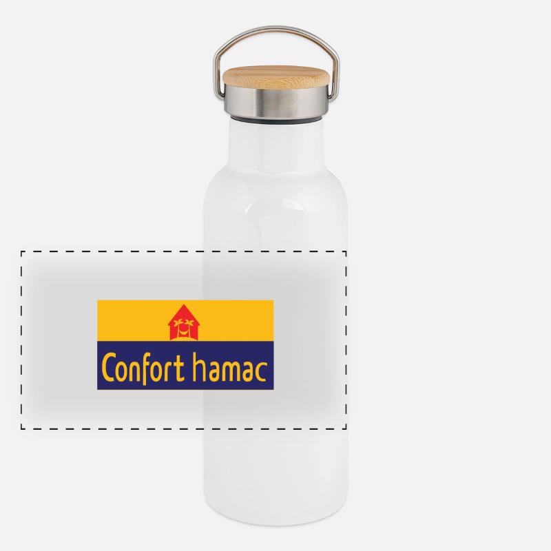 Confort hamac Gourde isotherme avec bouchon en bambou