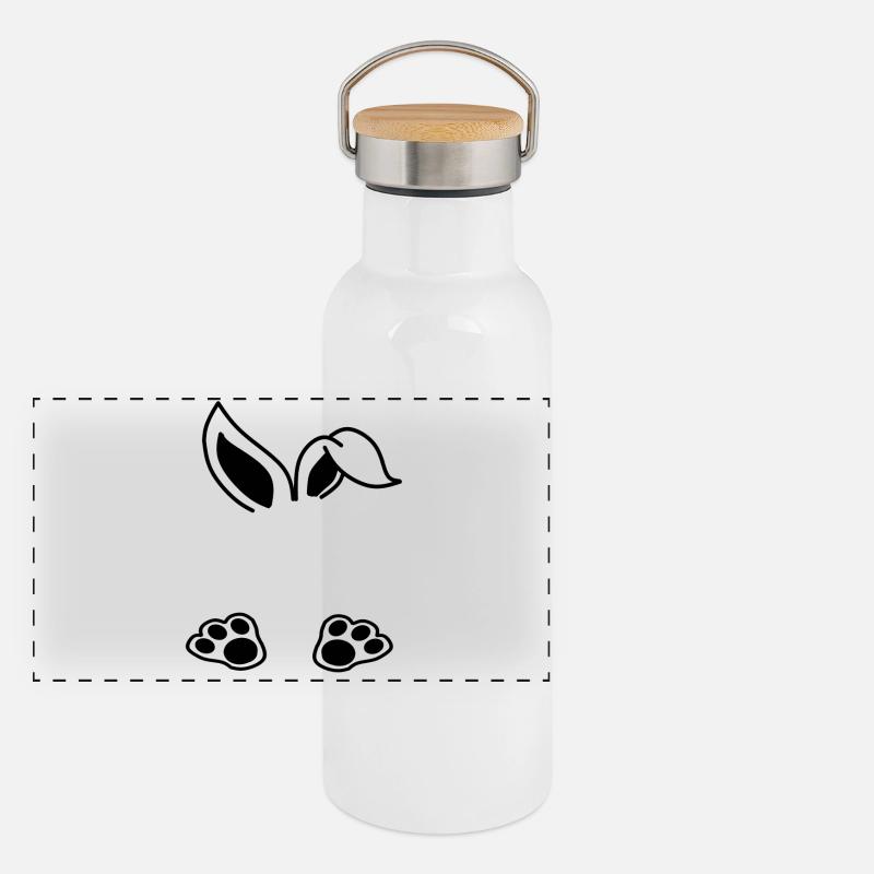 Gourde isotherme avec bouchon en bambou