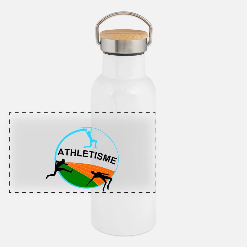 Athlétisme Gourde isotherme avec bouchon en bambou