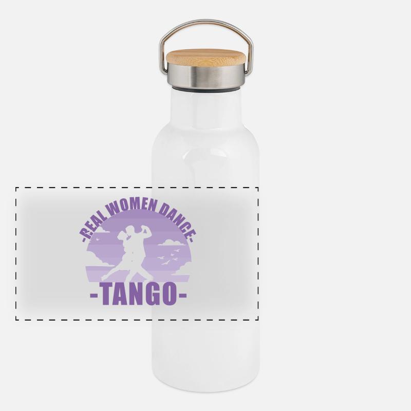Real Women dance tango! Dancer Gift Panoramic Thermal Bottle with Bamboo Lid