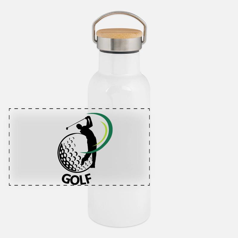 Golf Gourde isotherme avec bouchon en bambou