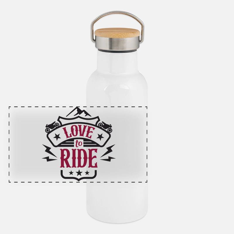 Love to Ride Panoramic Thermal Bottle with Bamboo Lid