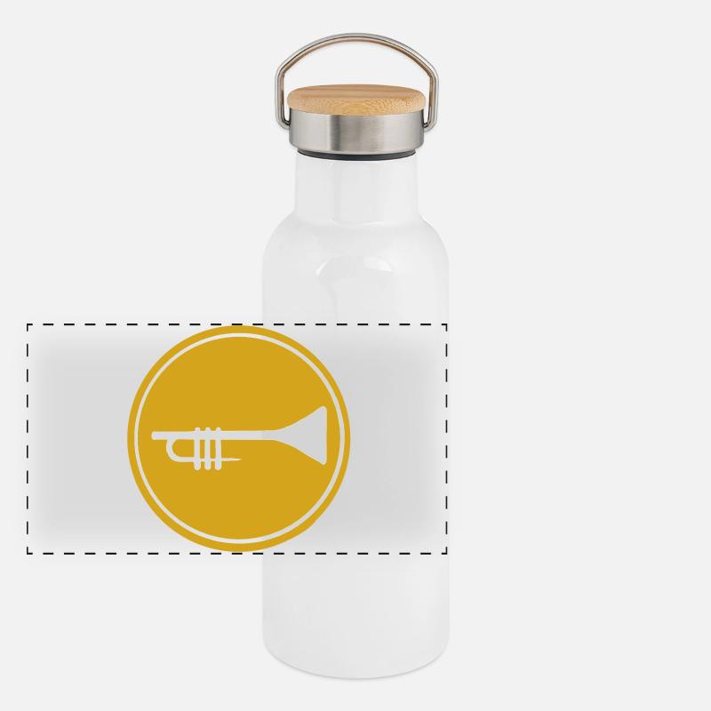 Panorama Thermosflasche mit Bambusdeckel