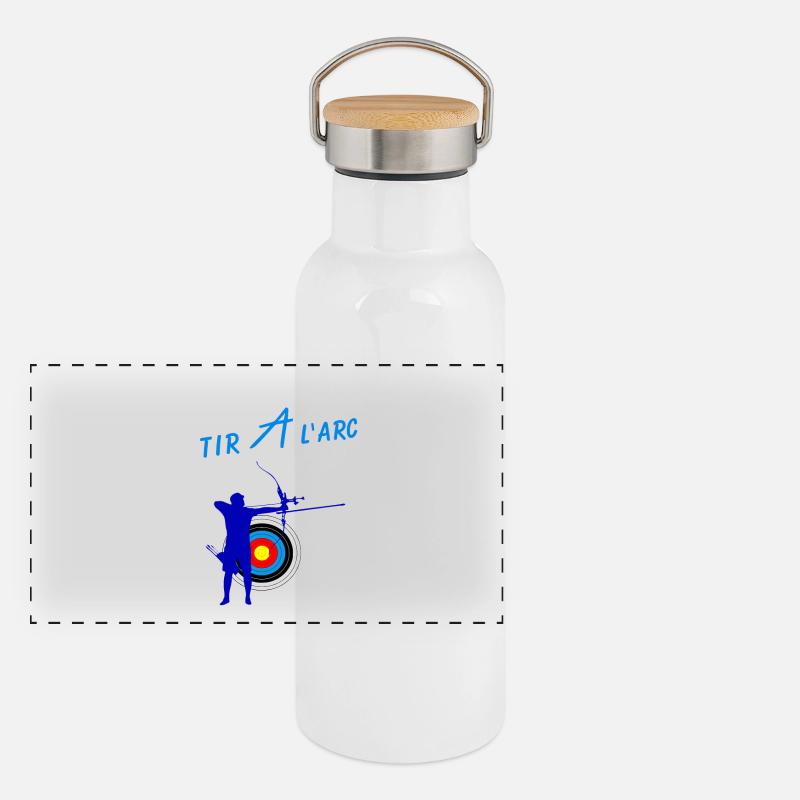 Tir à l'arc Gourde isotherme avec bouchon en bambou