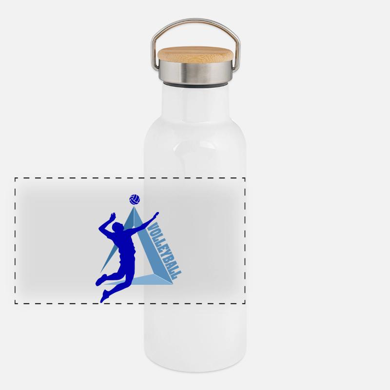 Volleyball Panoramic Thermal Bottle with Bamboo Lid