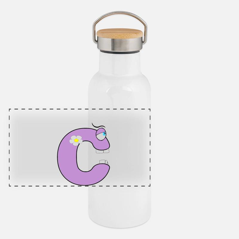 C Panorama Thermosflasche mit Bambusdeckel