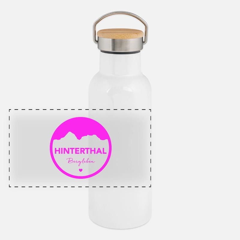Hinterthal in pink! Panorama Thermosflasche mit Bambusdeckel