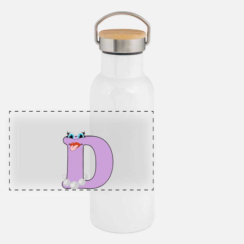 D Panorama Thermosflasche mit Bambusdeckel
