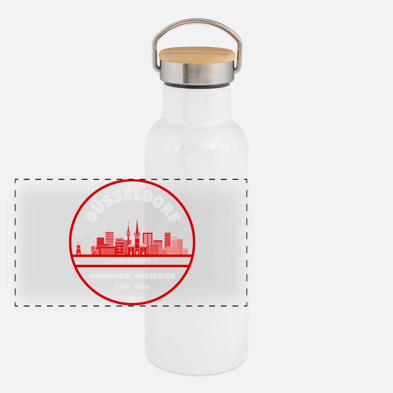 Dusseldorf Gourde isotherme avec bouchon en bambou