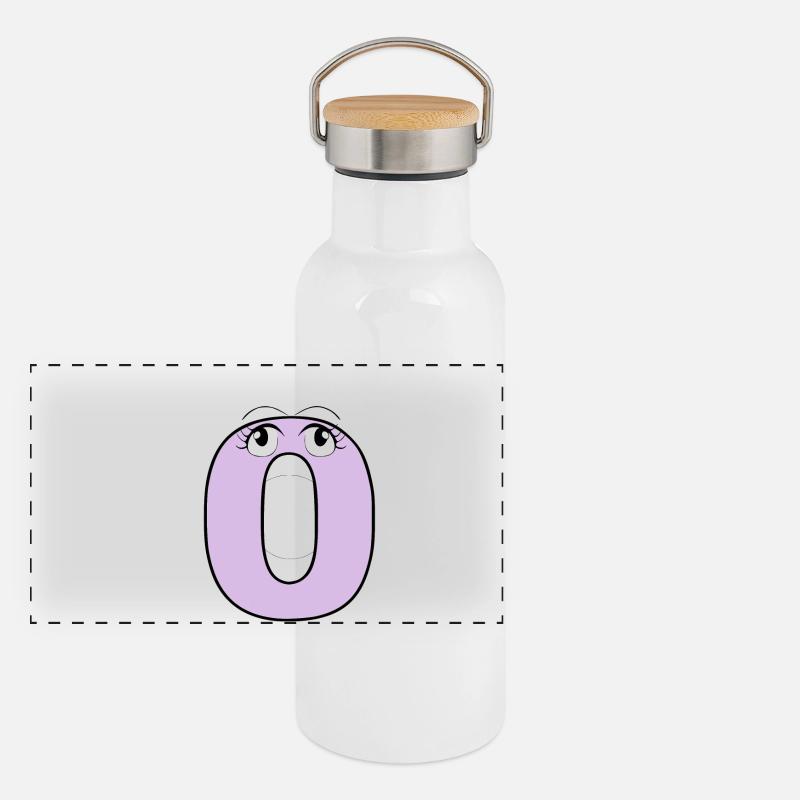 Panorama Thermosflasche mit Bambusdeckel