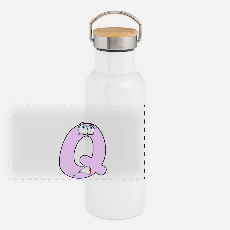 Q Panorama Thermosflasche mit Bambusdeckel