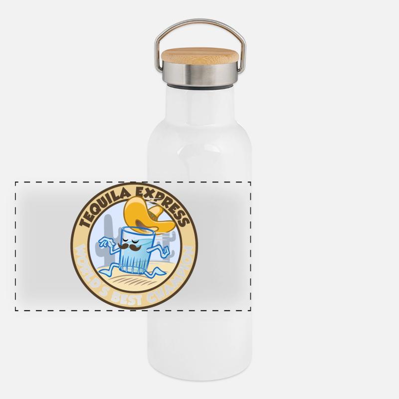 Tequila express Gourde isotherme avec bouchon en bambou