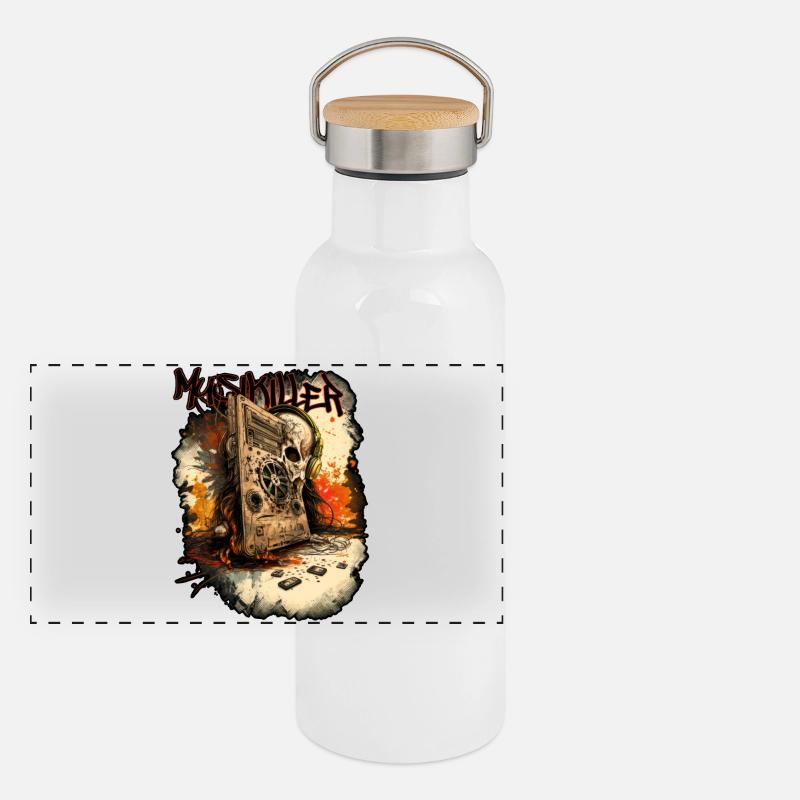 Music Killer 01 Panoramic Thermal Bottle with Bamboo Lid
