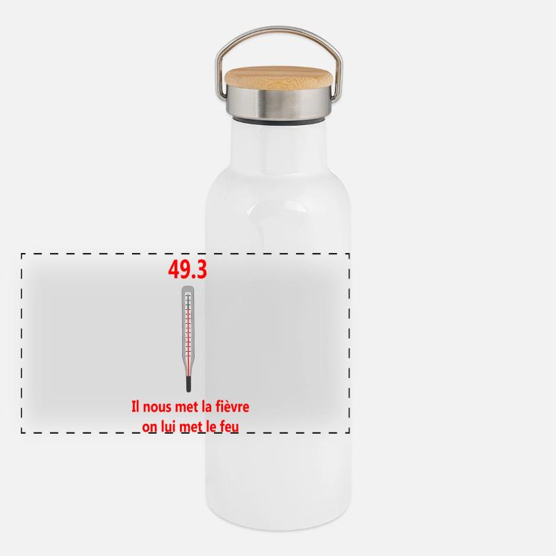 49.3 Gourde isotherme avec bouchon en bambou