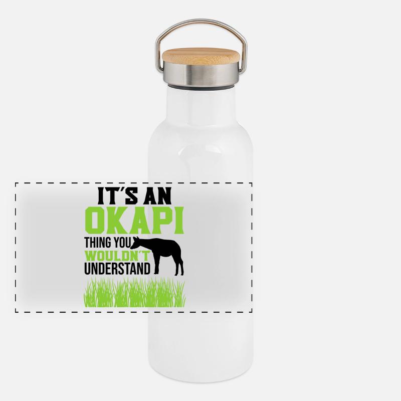 C'est un okapi Gourde isotherme avec bouchon en bambou