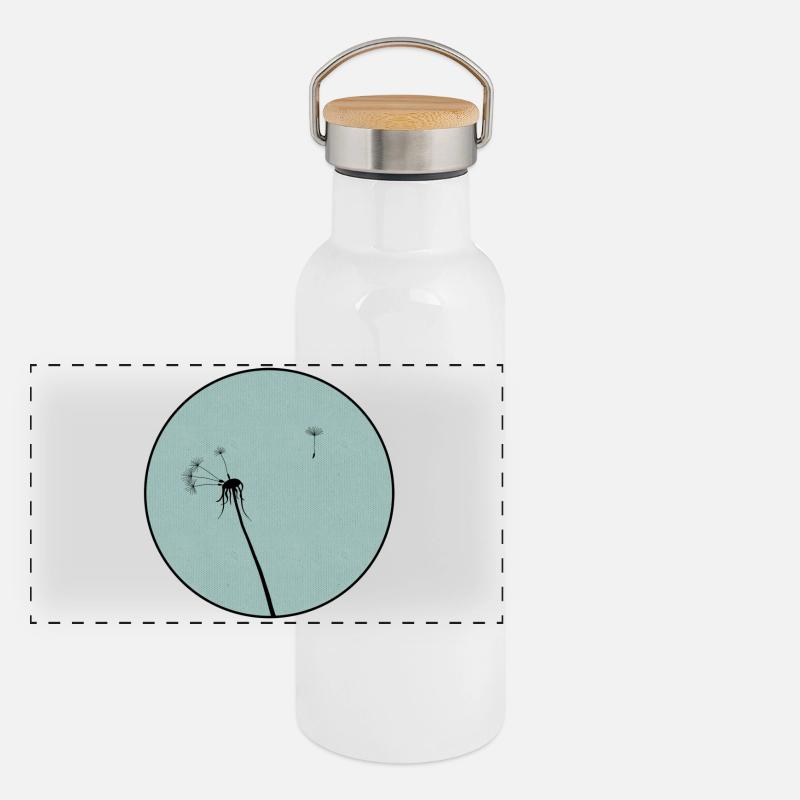 Gourde isotherme avec bouchon en bambou