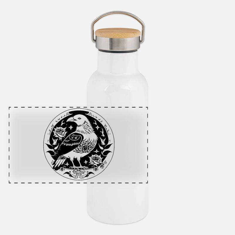 Corneille gothique Gourde isotherme avec bouchon en bambou