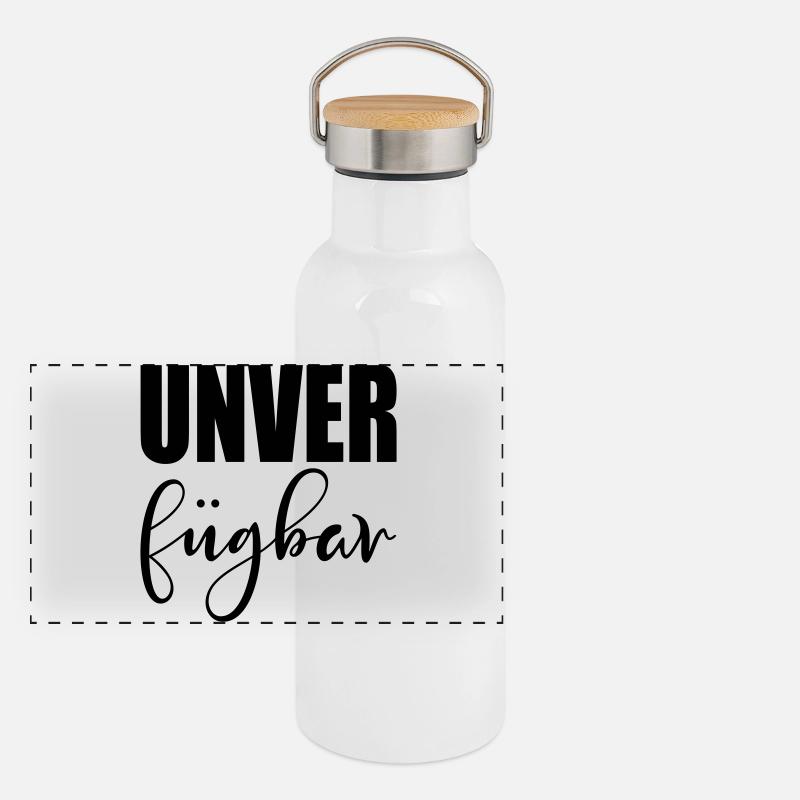 SCHRIFTZUG UNVERFÜGBAR - STATUS Panorama Thermosflasche mit Bambusdeckel