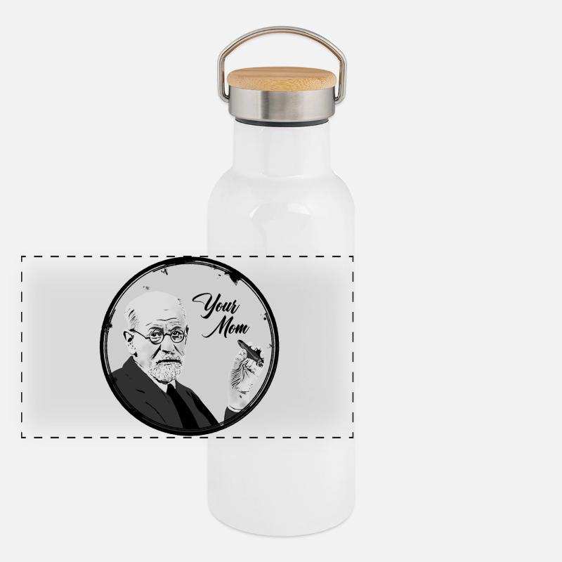 Votre maman Freud Gourde isotherme avec bouchon en bambou