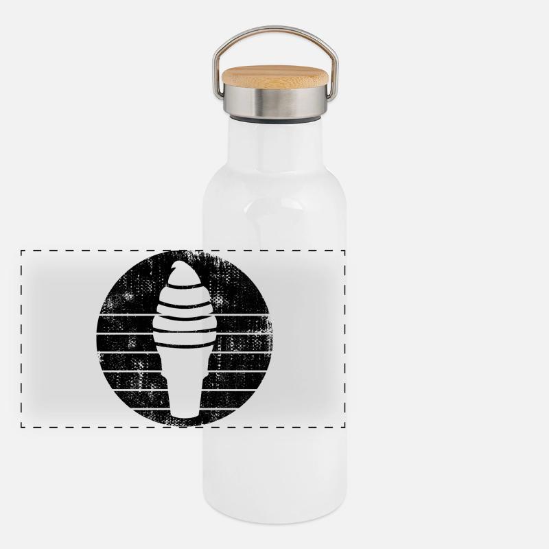 Eistüte Panorama Thermosflasche mit Bambusdeckel