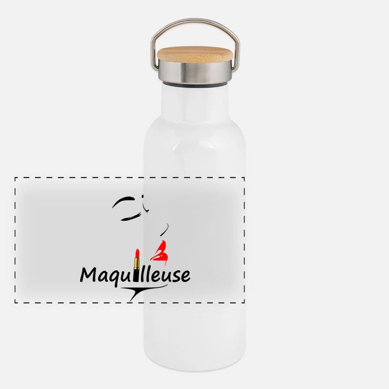 Maquilleuse Gourde isotherme avec bouchon en bambou