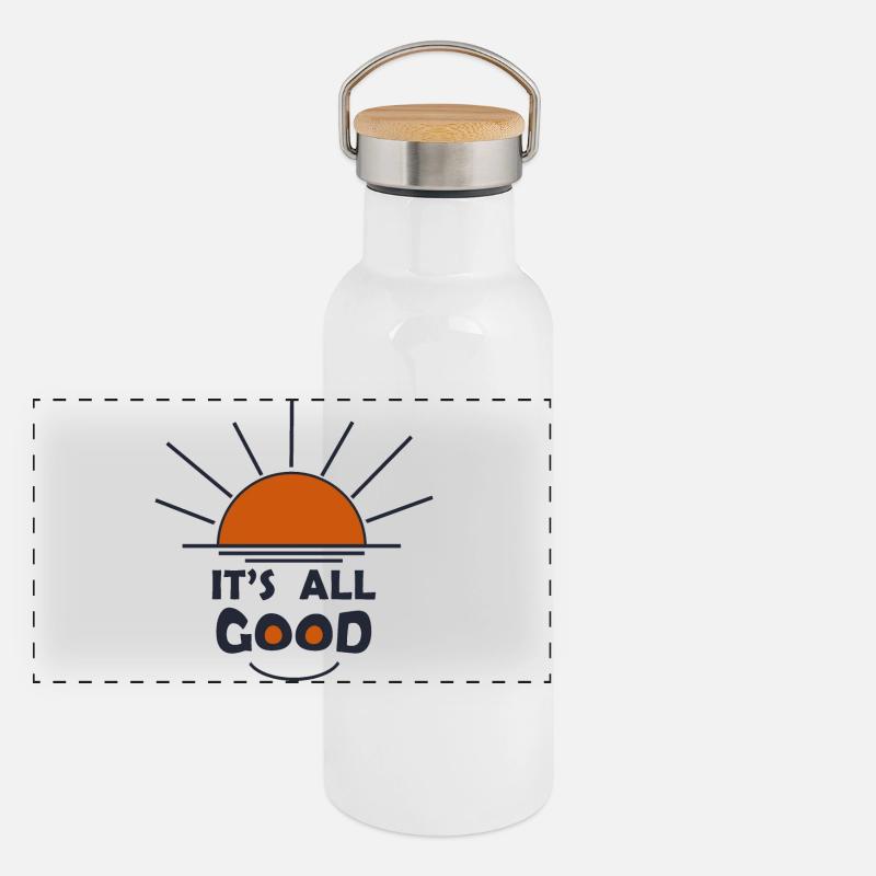 Dicton positif Gourde isotherme avec bouchon en bambou