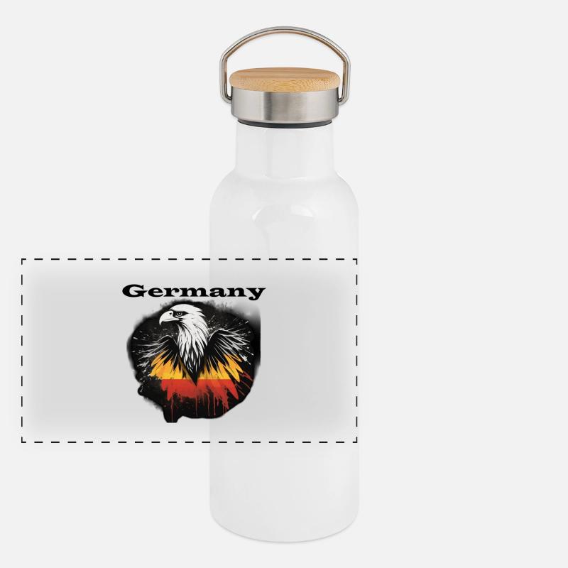 Panorama Thermosflasche mit Bambusdeckel