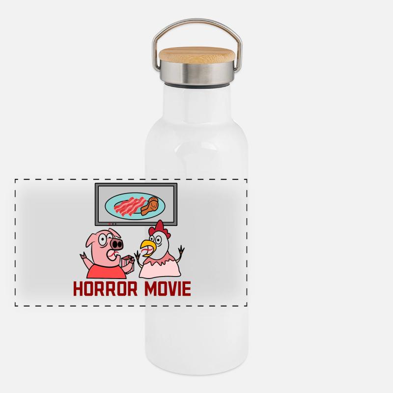 Dvd Abend Movies Binge Watching Statement Serien Panorama Thermosflasche mit Bambusdeckel