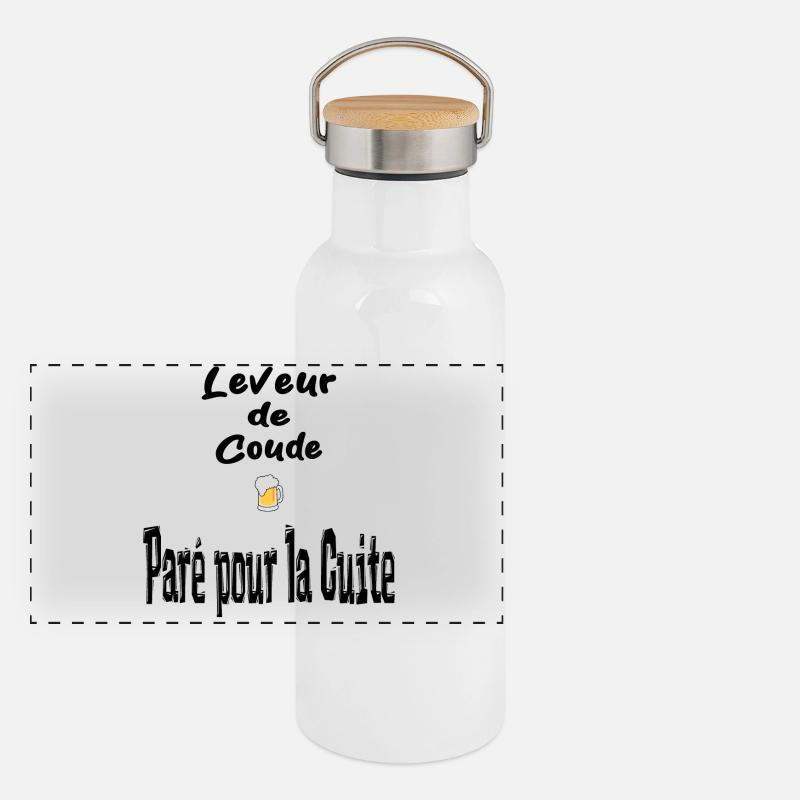 Leveur de Coude Paré pour la Cuite Gourde isotherme avec bouchon en bambou
