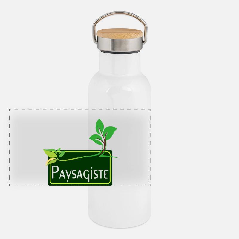 Paysagiste Gourde isotherme avec bouchon en bambou