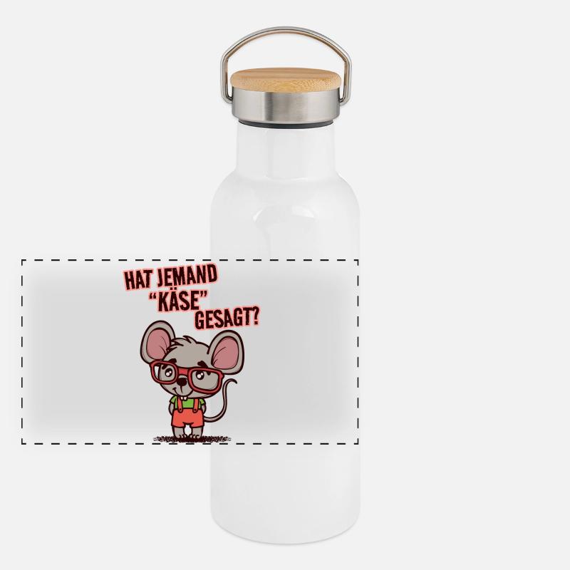 Ratte Statement Haustiere Kuscheltier Heimtier Panorama Thermosflasche mit Bambusdeckel