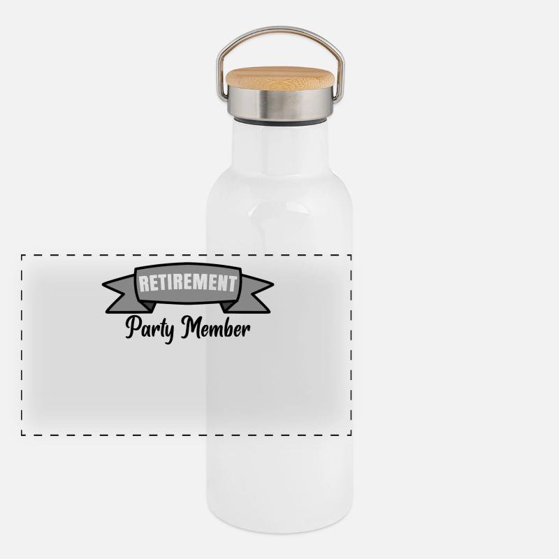 Retirement Statement Retirement Time Out Profession Panoramic Thermal Bottle with Bamboo Lid
