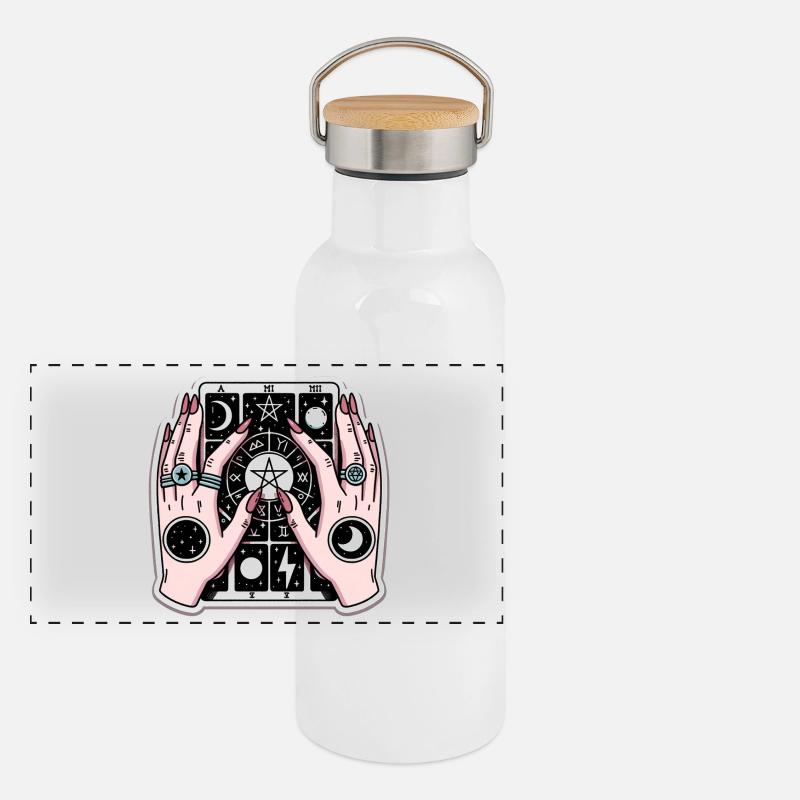 Tarot Hand Panoramic Thermal Bottle with Bamboo Lid