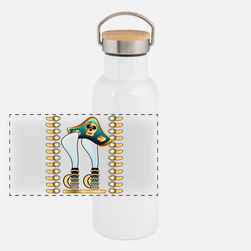 11ème anniversaire - Numéro ELFE - DEVISE PIRATE Gourde isotherme avec bouchon en bambou