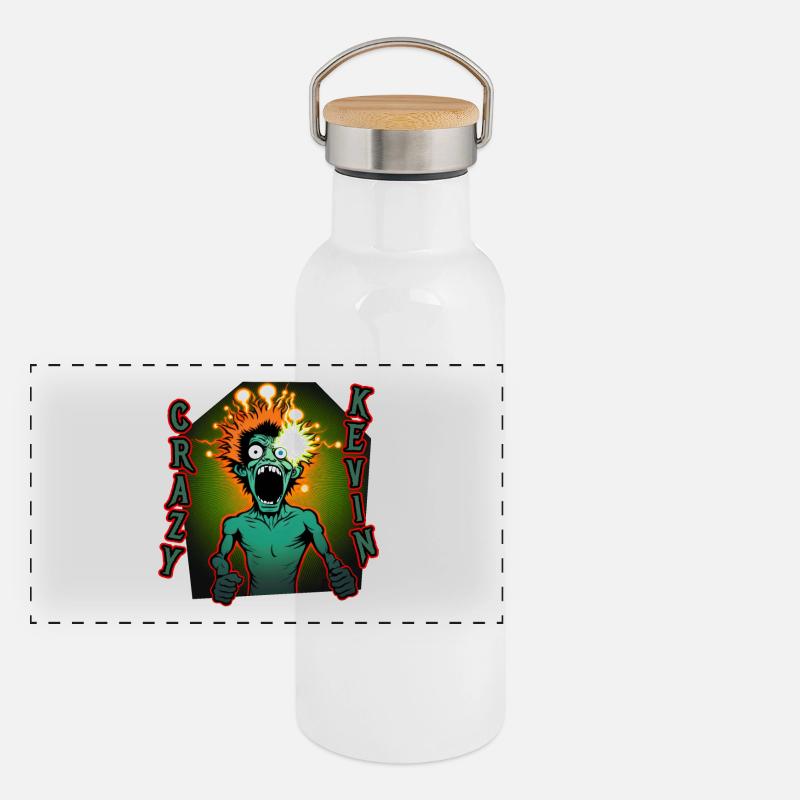 Crazy Kevin Gourde isotherme avec bouchon en bambou