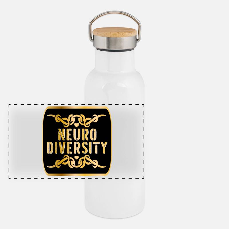 NEURODIVERSITY Panoramic Thermal Bottle with Bamboo Lid