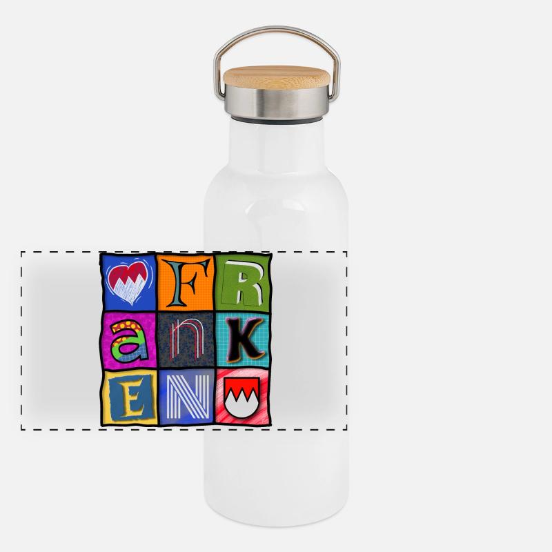 Franconia - Pop Art - Poster Panoramic Thermal Bottle with Bamboo Lid